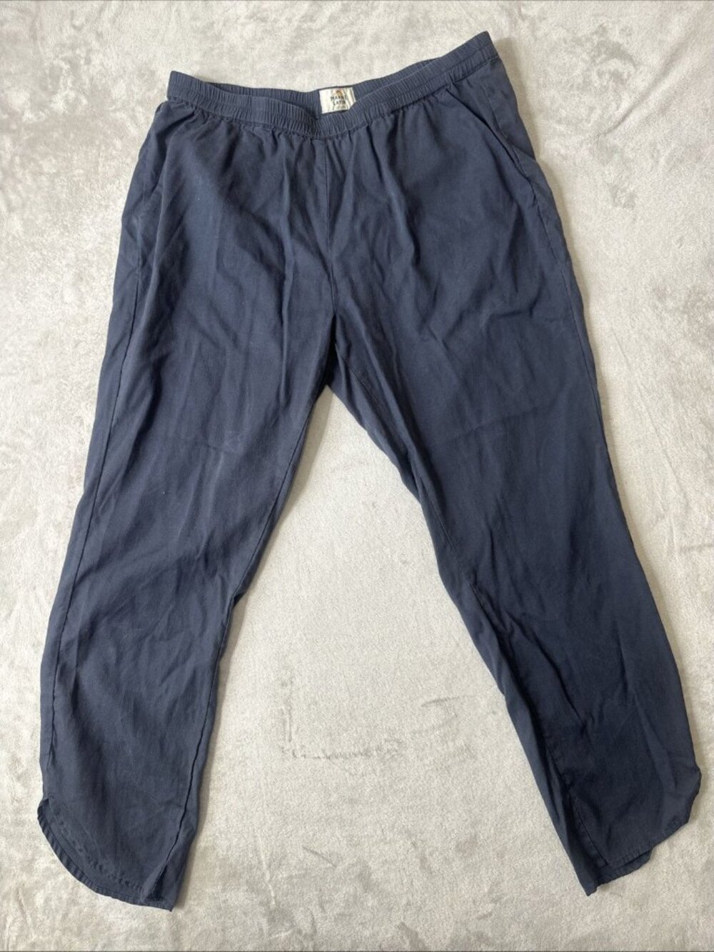 Marine Layer Pull On Pants Blue Elastic Waist XL Casual Womens